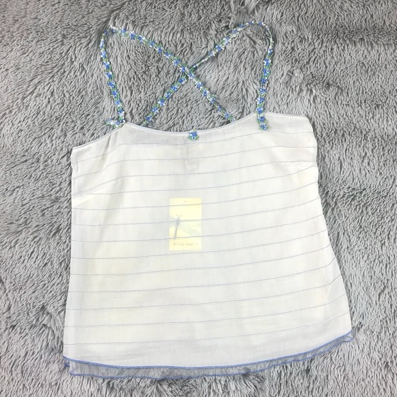 Free People Tops - Free People White and Blue Striped Top